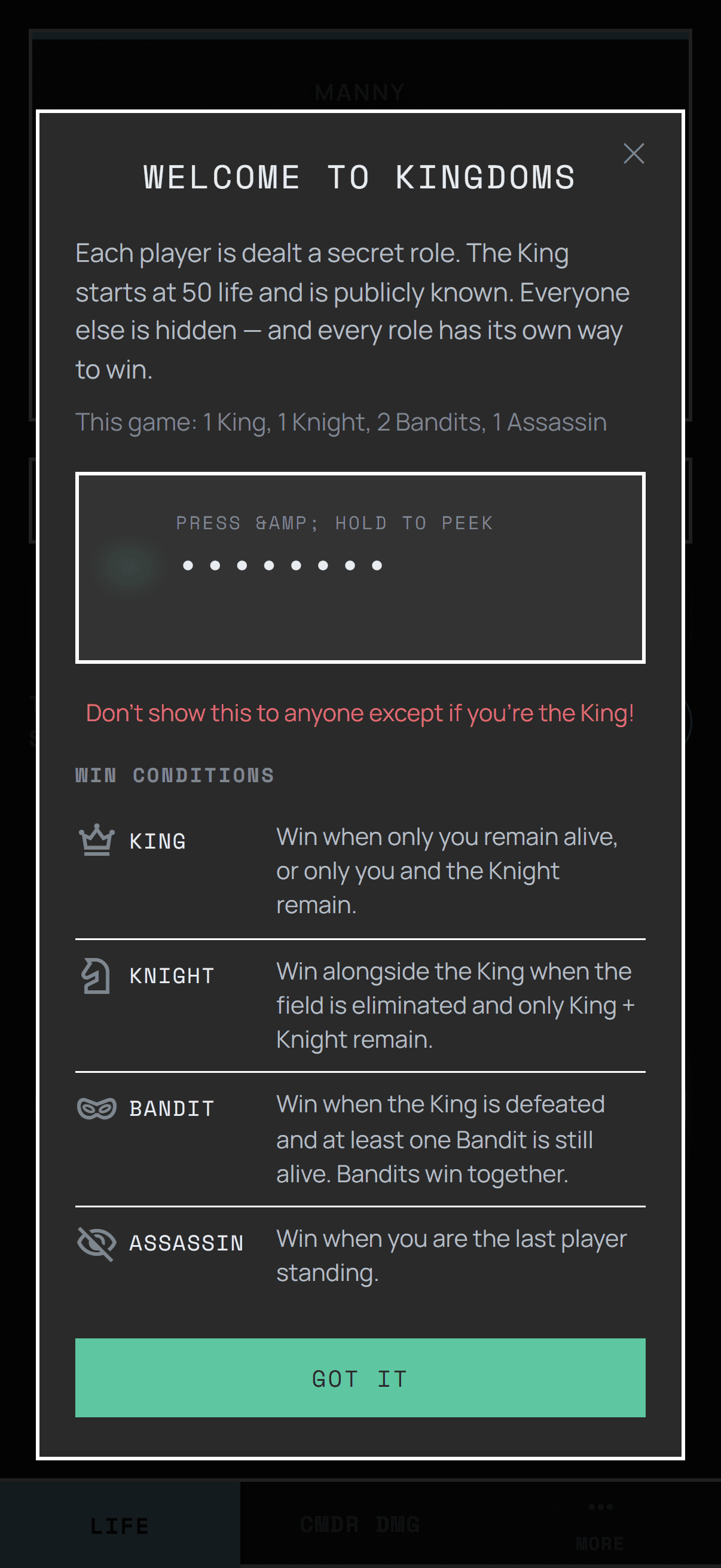 Kingdoms mode
