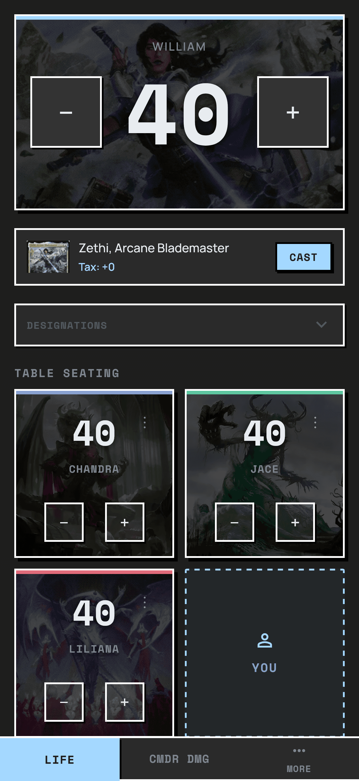 Manatable in-game life tracker